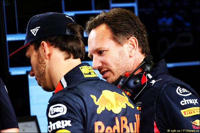 Пьер Гасли и Кристиан Хорнер