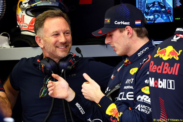 Кристиан Хорнер и Макс Ферстаппен