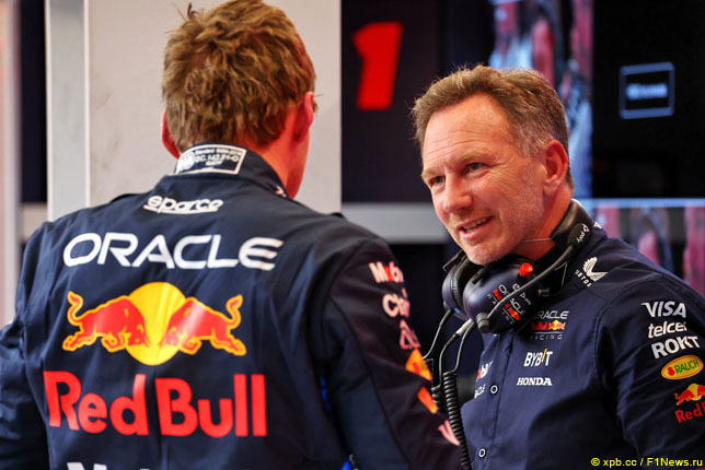 Макс Ферстаппен и Кристиан Хорнер