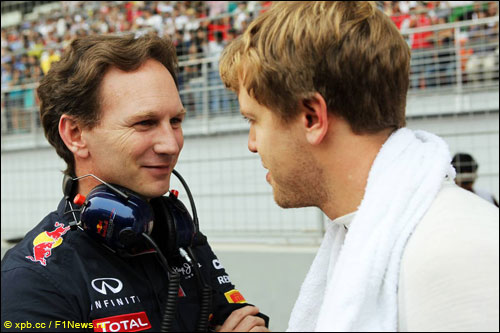 Кристиан Хорнер и Себастьян Феттель