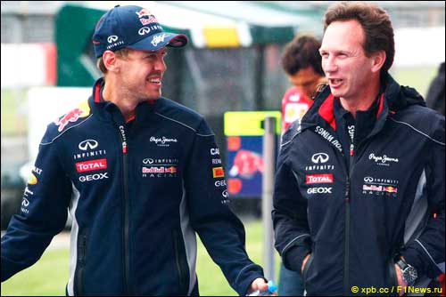 Себастьян Феттель и Кристиан Хорнер