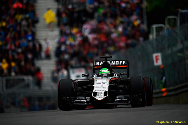 Нико Хюлкенберг на трассе в Канаде