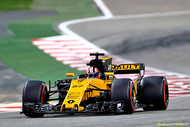 Нико Хюлкенберг на трассе в Бахрейне