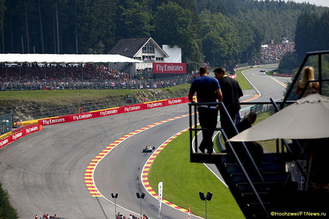 Нико Хюлкенберг на трассе Гран При Бельгии, 2017 год