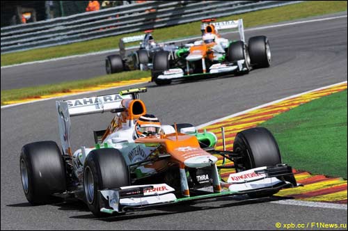 Нико Хюлкенберг и Пол ди Реста на Гран При Бельгии