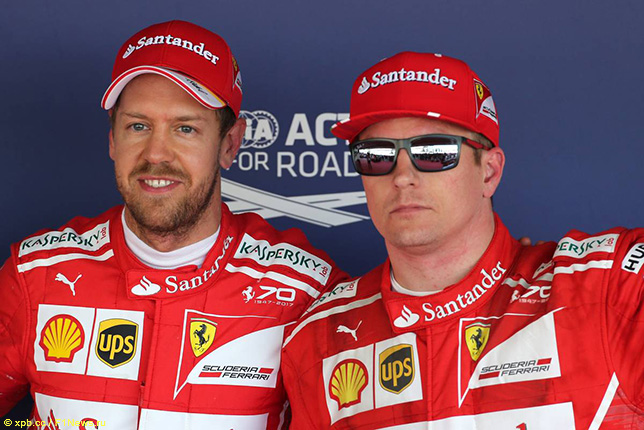 Себастьян Феттель и Кими Райкконен