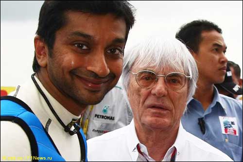 Нараин Картикеян и Берни Экклстоун