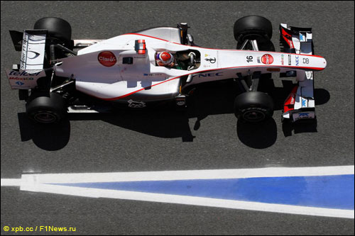 Камуи Кобаяши на трассе Гран При Испании