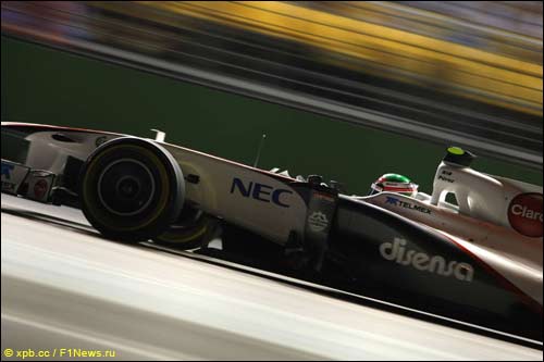 Серхио Перес на свободных заездах перед Гран При Сингапура