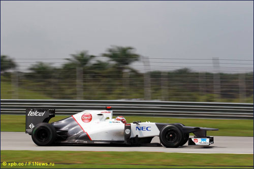 Камуи Кобаяши на трассе Гран При Малайзии