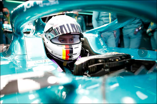 Себастьян Феттель на тестах в Барселоне