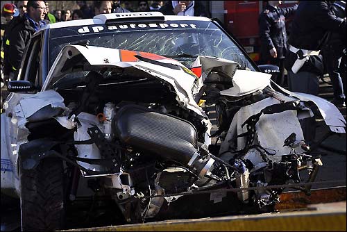 Машина Кубицы после аварии