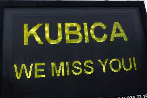 Информационное табло на автодроме в Барселоне