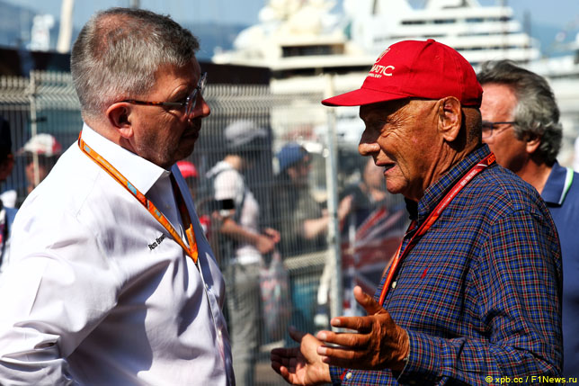 Росс Браун и Ники Лауда, 2017 год