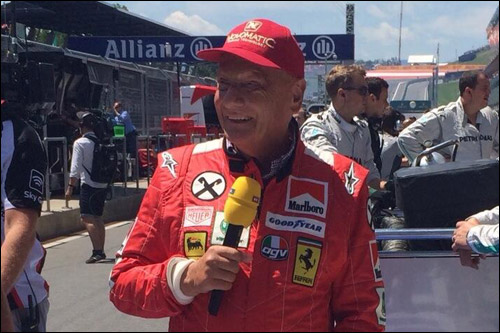 Ники Лауда на стартовой решётке Гран При Австрии