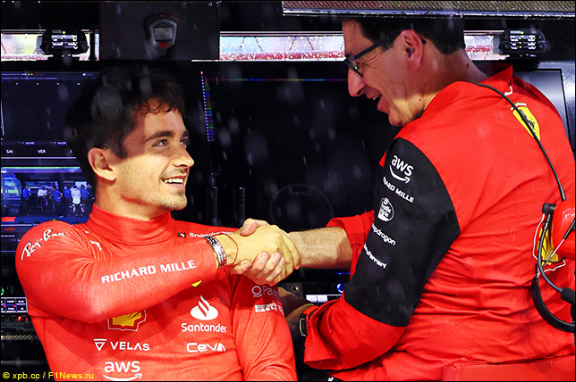 Шарль Леклер и Маттиа Бинотто