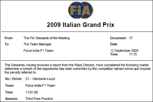 Протокол решения стюардов