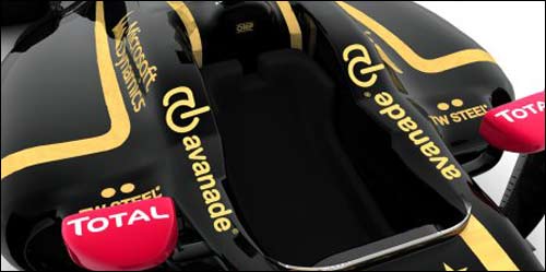 Логотип Avanade на машине Lotus F1 Team
