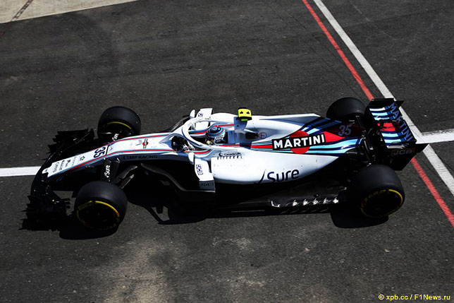Сергей Сироткин за рулём Williams FW41