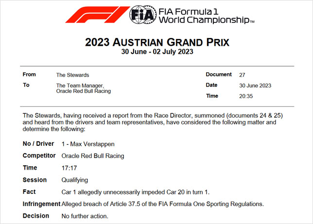 Документ FIA