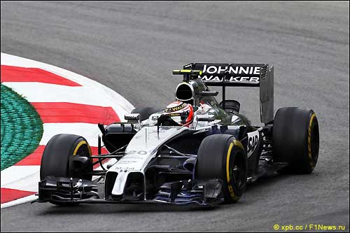 Кевин Магнуссен на тренировках в Шпильберге