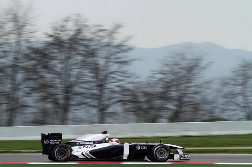 Рубенс Баррикелло на тестах в Барселоне