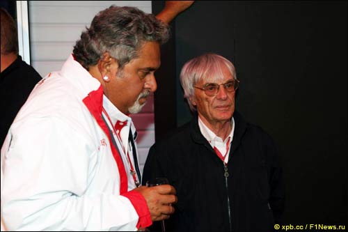 Виджей Малья и Берни Экклстоун