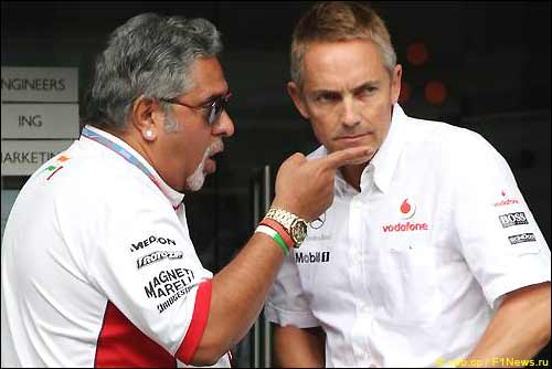 Виджей Малья и Мартин Уитмарш