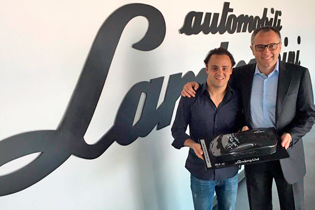 Фелипе Масса и Стефано Доменикали на заводе Lamborghini 