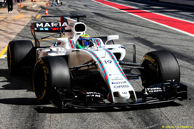 Фелипе Масса на тестах в Барселоне