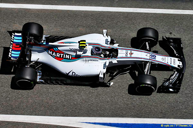 Лэнс Стролл на трассе в Барселоне