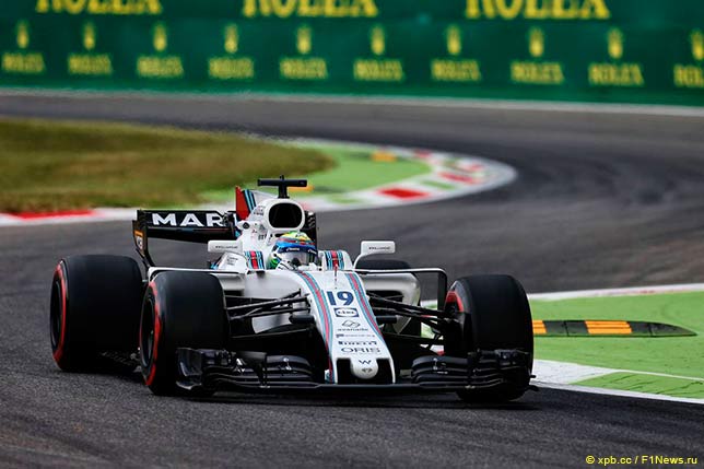 Фелипе Масса за рулём Williams на трассе в Монце