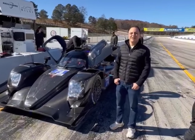 Фелипе Масса у спортпрототипа комады Riley на тестах, кадр из видео из социальных сетей