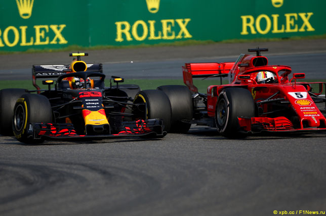 Столкновение Макса Ферстаппена и Себастьяна Феттеля