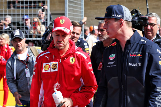 Себастьян Феттель и Макс Ферстаппен