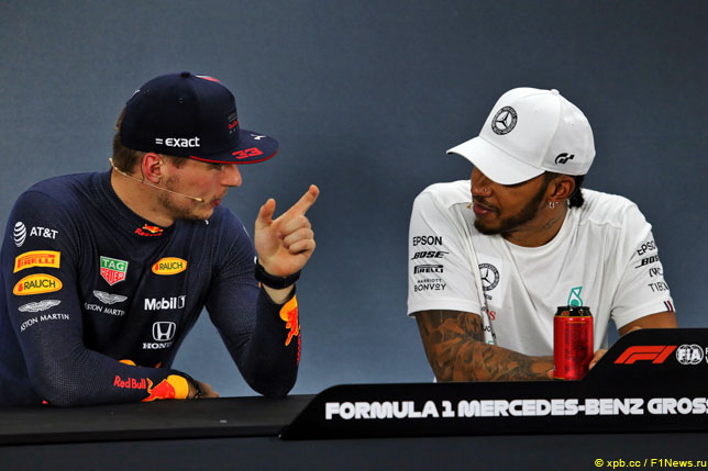Макс Ферстаппен и Льюис Хэмилтон