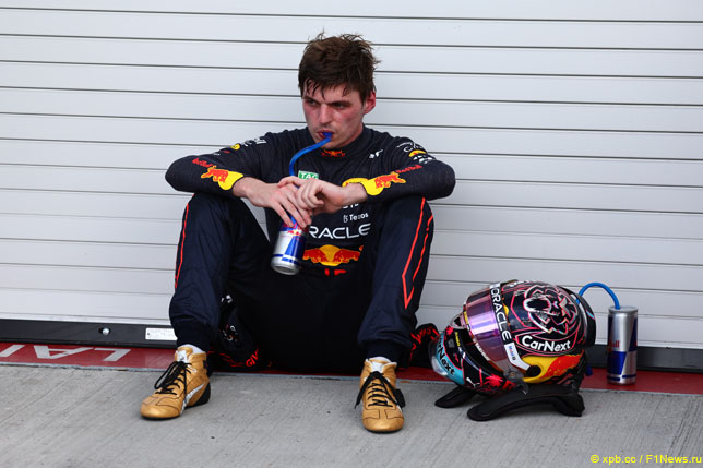 Макс Ферстаппен после финиша гонки в Майами, 2022 год