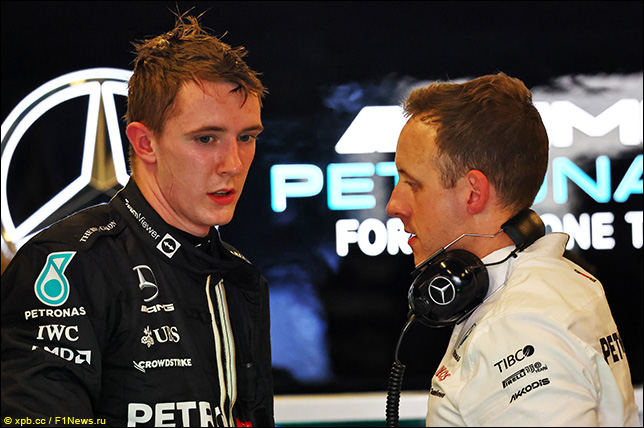 Фредерик Вести на прошлогодних тестах с Mercedes в Абу-Даби