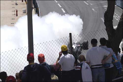 Взрыв мотора у Такумы Сато