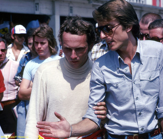 Исторический кадр: Лука ди Монтедземоло и Ники Лауда перед стартом Гран При Германии 1976 года