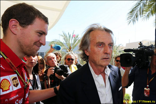 Лука ди Монтедземоло (справа) и руководитель пресс-службы Скудерии Ренато Бизиньяни