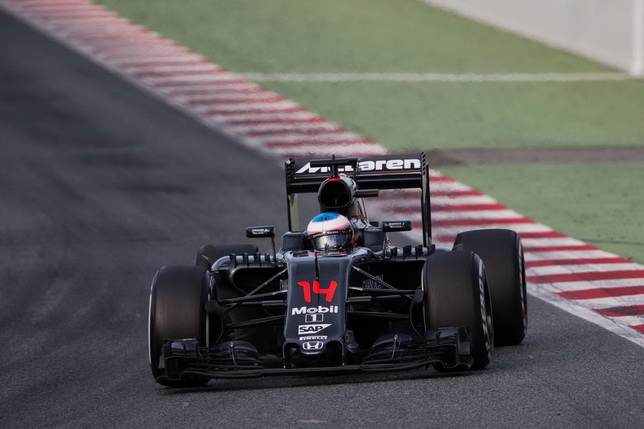 Тесты в Барселоне. Фернандо Алонсо