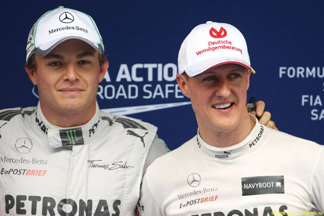 Нико Росберг и Михаэль Шумахер, 2012 год