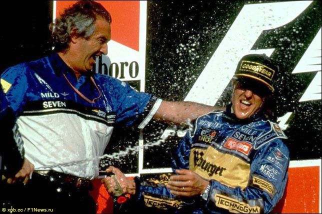 Флавио Бриаторе и Михаэль Шумахер