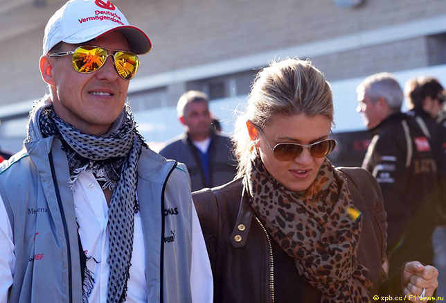 Михаэль Шумахер и его супруга Коринна, 2012 год