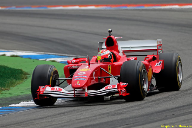 Мик Шумахер за рулём Ferrari F2004 в Хоккенхайме, 2019 год