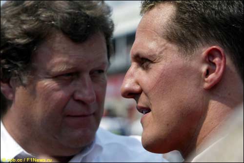 Михаэль Шумахер и Норберт Хауг