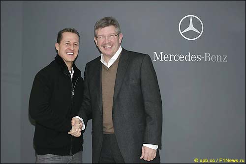 Михаэль Шумахер и Росс Браун