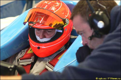 Михаэль Шумахер на тестах в Хересе