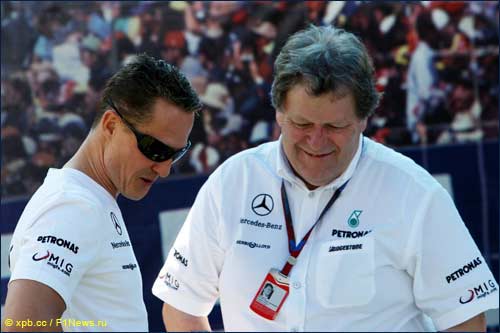 Михаэль Шумахер и Норберт Хауг